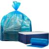 Plasticplace 65 Gallon Recycling Trash Bags │1.5 Mil │ Blue Heavy Duty Garbage Can Liners │ 50” x 48” (50 Count)(1 Count (Pack of 250))