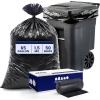 Plasticplace 65 Gallon Trash Bags │ 1.5 Mil │ Black Heavy Duty Garbage Can Liners │ 50” x 48” (50 Count)(1 Count (Pack of 50))
