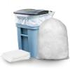 Plasticplace 65 gallon Trash Bags │ 1.5 Mil │ Clear Heavy Duty Garbage Can Liners │ 50” x 48” (50Count)(White)