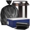 Plasticplace 7-10 Gallon Trash Bags│8 Microns│Clear Garbage Can High Density Liners│24″ x 24″ (1000 Count)(Black)