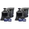 Plasticplace 95-96 Gallon Heavy Duty Black Trash Bags – Contractor Grade, Extra Large Garbage Bags for Construction & Outdoor Trash Cans, 1.2 Mil Thick, 61” x 68” (15 Count Roll)(15 Count (Pack of 2))