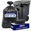 Plasticplace 95-96 Gallon Trash Bags │ 2.0 Mil │ Black Heavy Duty Garbage Can Liners │ 61” x 68” (50 Count)