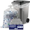 Plasticplace 95-96 gallon Garbage Can Liners │ 2 Mil │ Clear Heavy Duty Trash Bags │ 61” X 68” (25Count)(1 Count (Pack of 50))