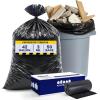 Plasticplace Contractor Trash 42 Gallon │ 3.0 Mil │ Black Heavy Duty Garbage Bag │ 33” x 48” (50 Count) (CON50)(3.0 Mil  50 Count)