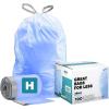 Plasticplace Custom Fit Trash Bags Compatible w Simplehuman Code H Drawstring Bags 8-9 Gallon Tear-Resistant Liner 200 Count Heavy-Duty Waste Disposal(Blue)