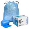 Plasticplace Custom Fit Trash Bags, Compatible with simplehuman Code K Packs, White Drawstring Garbage Liners 10 Gallon, 24” x 28” (20 Count/5 Pack)(Blue)
