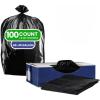 Plasticplace Heavy Duty Trash Bags, 40-45 Gallon, Black, Industrial Strength, Tear-Resistant, Leak-Proof, Large Garbage Bags for Yard, Construction, Lawn, 100 Count 1.5 Mil, 40″x46″(1 Count (Pack of 100))