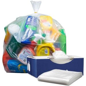 Plasticplace – W55LDC2 55-60 gallon Trash Bags │ 2 Mil │ Clear Heavy Duty Garbage Can Liners │ 38” x 58” 1 Count (Pack of 50)
