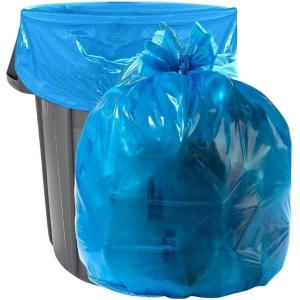 Plasticplace 30-40 Gallon Recycling Trash Bags │ 1.2 Mil│ Blue Garbage Bag Liners │ 33” x 46” (100 Count)(30-40 Gallon)