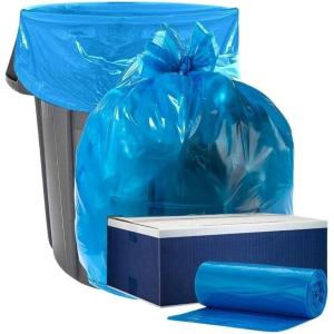 Plasticplace 30-40 Gallon Recycling Trash Bags │ 1.2 Mil│ Blue Garbage Bag Liners │ 33” x 46” (100 Count)(40-45 Gallon)
