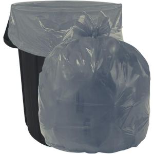 Plasticplace 32-33 Gallon Trash Bags │ 1.5 Mil │ Silver Garbage Can Liners │ 33’” x 39” (100 Count)