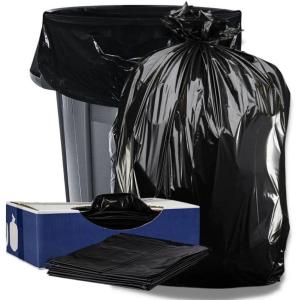 Plasticplace 33 Gallon Trash Bags │ 2.0 Mil Equiv.│ Black Eco-friendly Garbage Can Liners │ 33″ x 39″ (100 Count)(33 Gallon  33″ x 39″)
