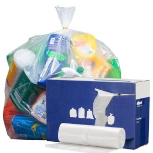 Plasticplace 40-45 Gallon Trash Bags │ 1.2 Mil │ Clear Heavy Duty Garbage Can Liners │ 40″ x 46″ (100 Count)