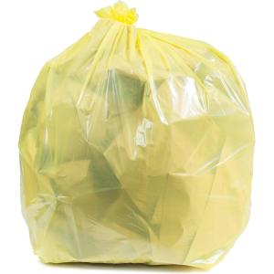 Plasticplace 40-45 Gallon Trash Bags │ 1.5 Mil │ Yellow Garbage Can Liners │ 40″ x 46″ (100 Count) (W42Y15)(Yellow)