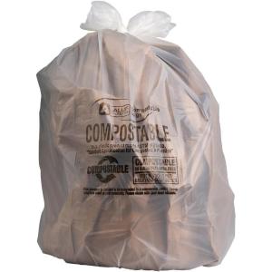 Plasticplace 55-60 Gallon Compostable Trash Bags │ 0.85 Mil │ Clear Garbage Can Liners │ 38” x 58” (35 Count)