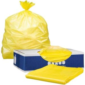 Plasticplace 55-60 Gallon Trash Bags │ 1.5 Mil │ Yellow Heavy Duty Garbage Can Liners │ 38” x 58” (100 Count)