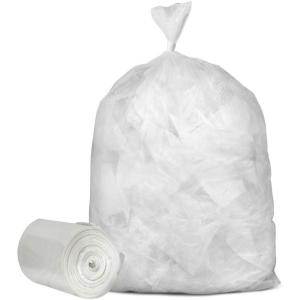 Plasticplace 55-60 Gallon Trash Bags │ 17 Microns │ Clear High Density Garbage Can Liners │ 36” x 60” (150 Count)