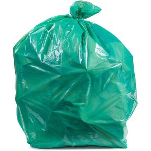 Plasticplace 55-60 gallon Trash Bags │ 1.2 Mil │ Clear Garbage Can Liners │ 38” x 58” (100Count)(Green)