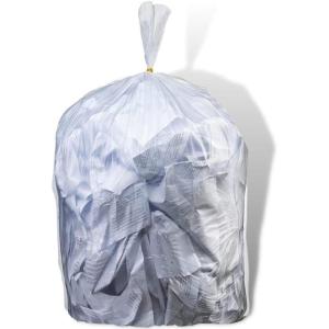 Plasticplace 6 Gallon Trash Bags │ 6 Microns │ Clear Garbage Can High Density Liners │ 20″ x 22″ (2000 Count)(Clear)