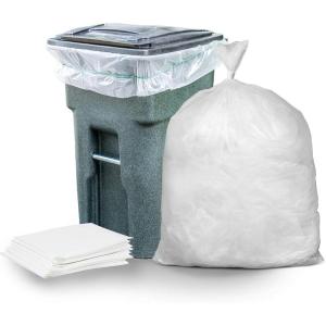 Plasticplace 64-65 Gallon Trash Can Liners for Toter │ 1.5 Mil │ Clear Heavy Duty Garbage Bags │ 50” X 60” (50Count) (W65LDCTL)(Clear)